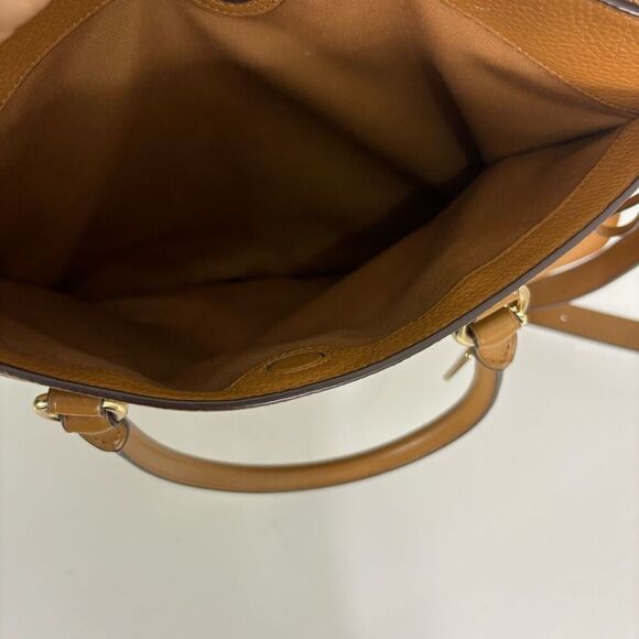Coach Tan Leather Mia Large Satchel Purse - Picture 12 of 15